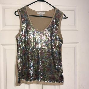 Women’s Sequined Knit Shell